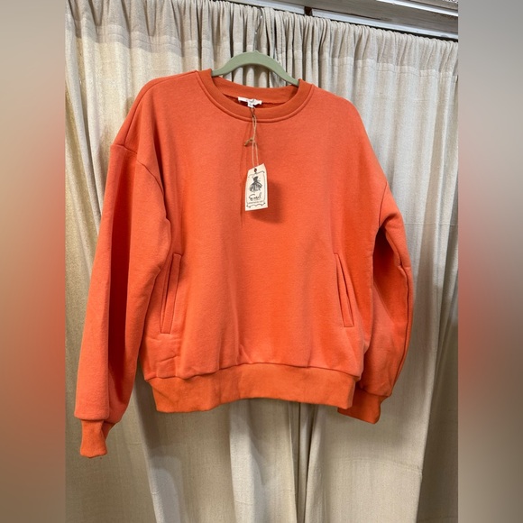 easel Tops - NWT Easel LA Terry Knit Sweatshirt Spice